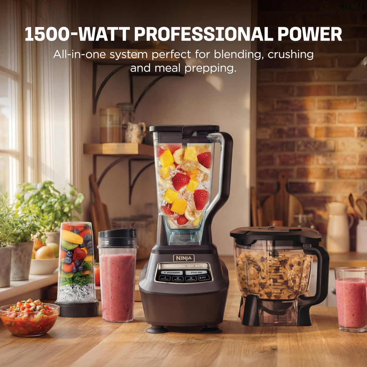 Ninja Kitchen System Food Processor and Blender, 1500W, BL770