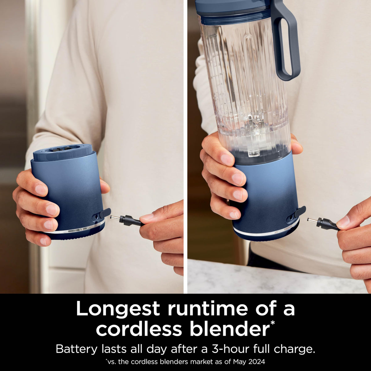 Ninja Blast Max Portable Blender, 22 oz, Navy, BC251CNV