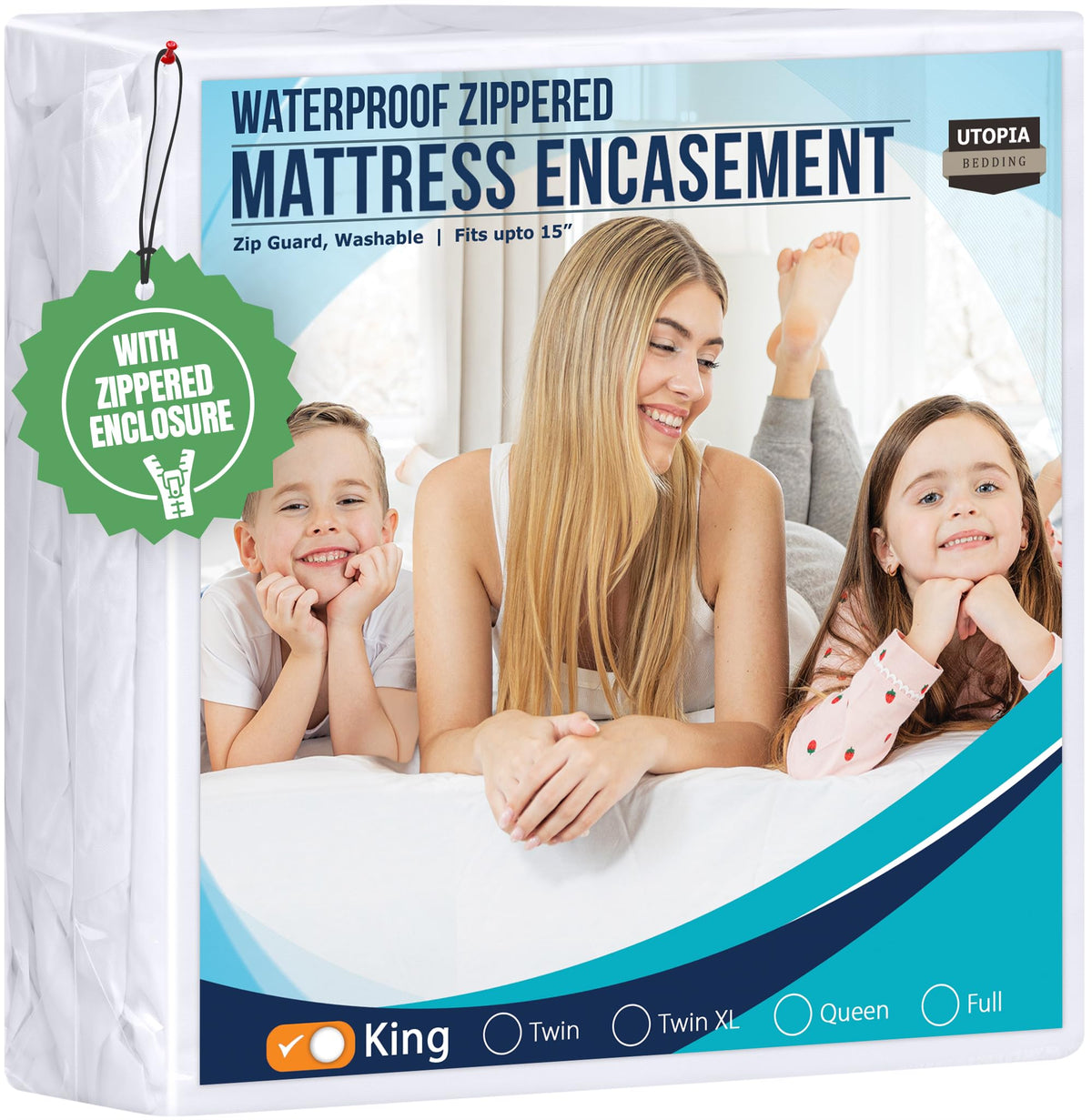 Utopia Bedding Zippered Waterproof Mattress Encasement, King