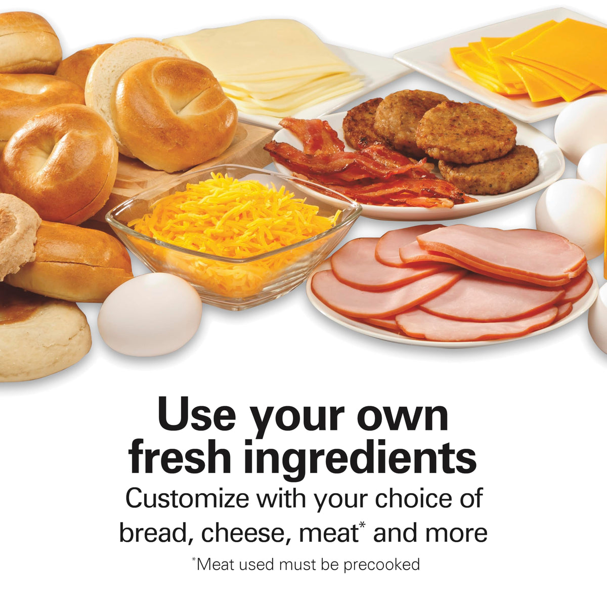 Hamilton Beach Breakfast Sandwich Maker, Digital Timer, 600 W, 25478RC