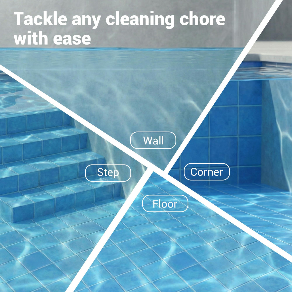 Hushlight Handheld Hot Tub Vacuum, Blue