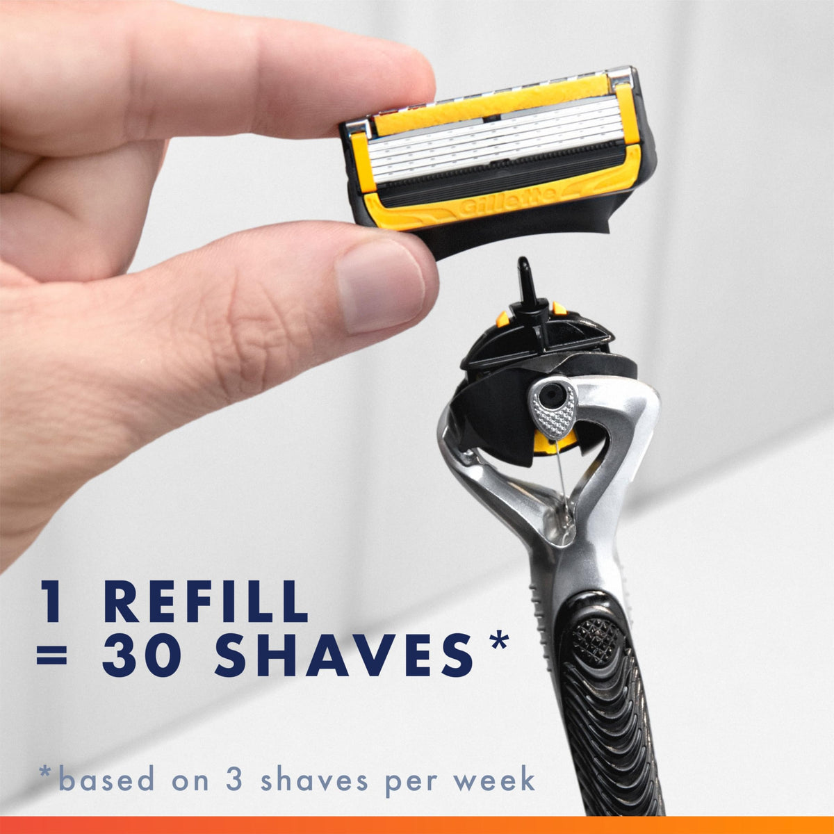 Gillette ProGlide Shield Men's Razor, 1 Handle and 4 Refills