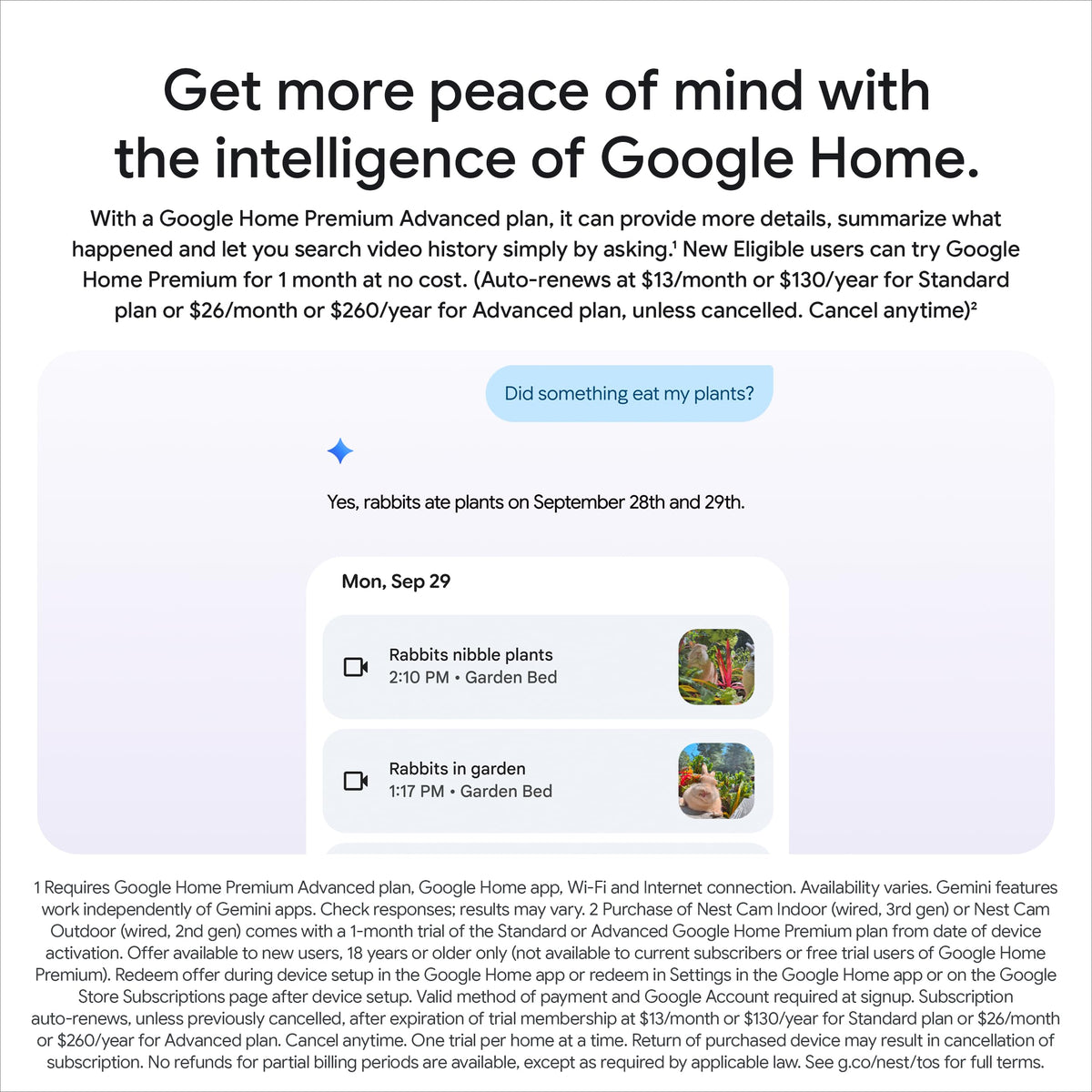 Google Nest Cam Outdoor (Wired, 2nd Gen), 2K, Snow