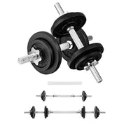 Yes4All Adjustable Cast Iron Dumbbell Set with Connector, 40 lb, Black