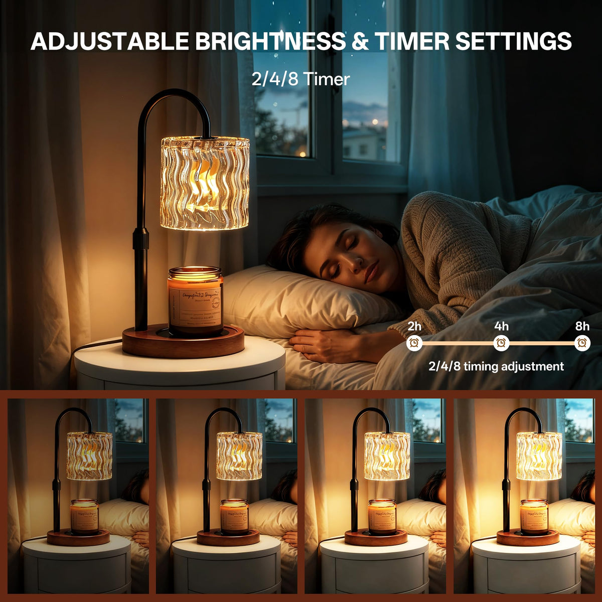 Homelist Candle Warmer Lamp with Timer and Adjustable Height