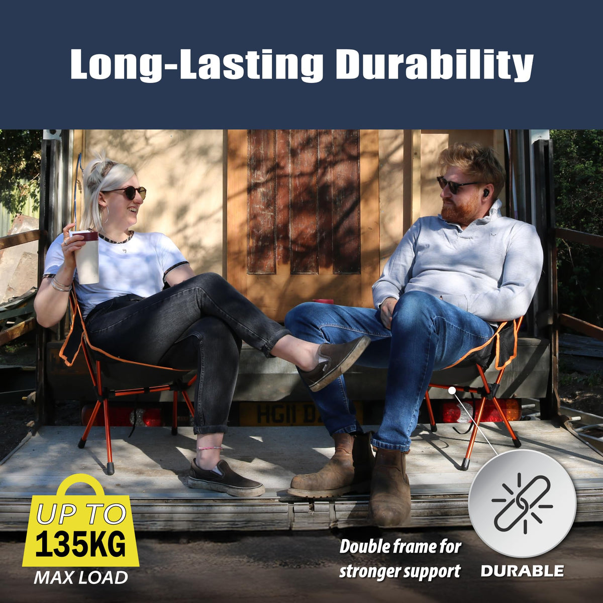 TREKOLOGY YIZI GO Ultralight Folding Camping Chair, Black
