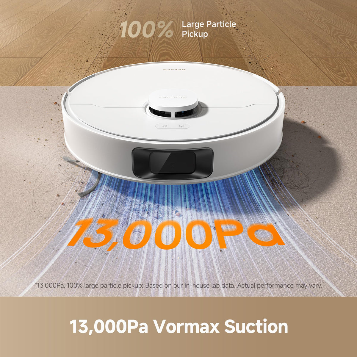 DREAME D20 Plus Robot Vacuum and Mop, Self-Emptying, White