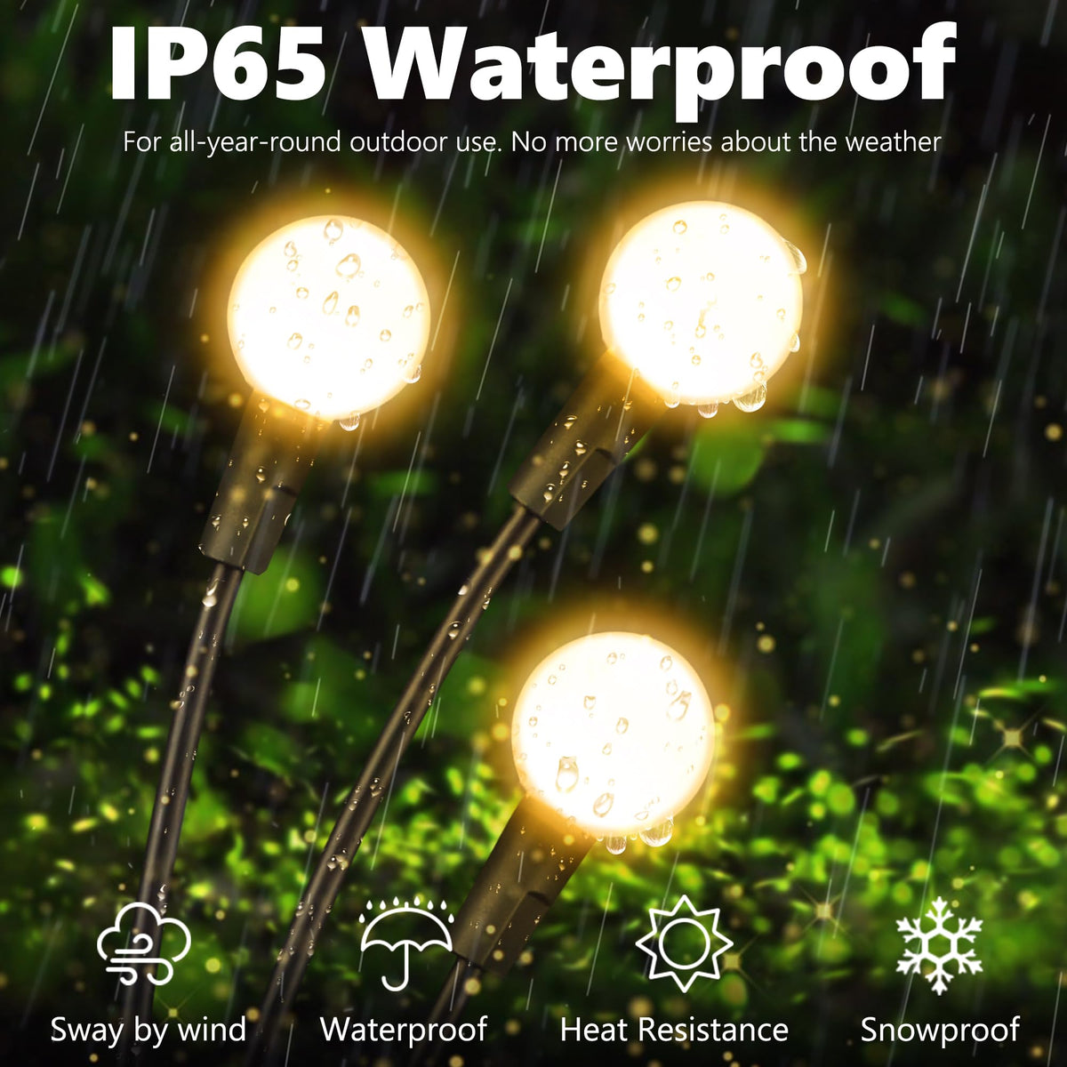 iBaycon Solar Firefly Pathway Lights, Warm White (8 Pack)