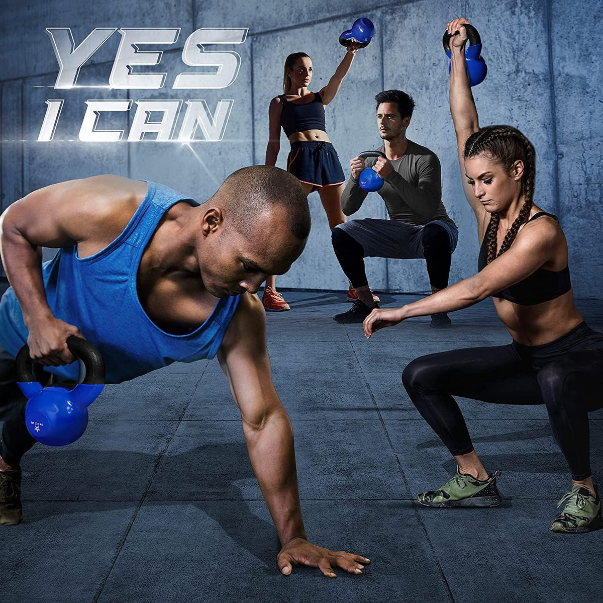 Yes4All Vinyl Coated Kettlebell, 10 lbs