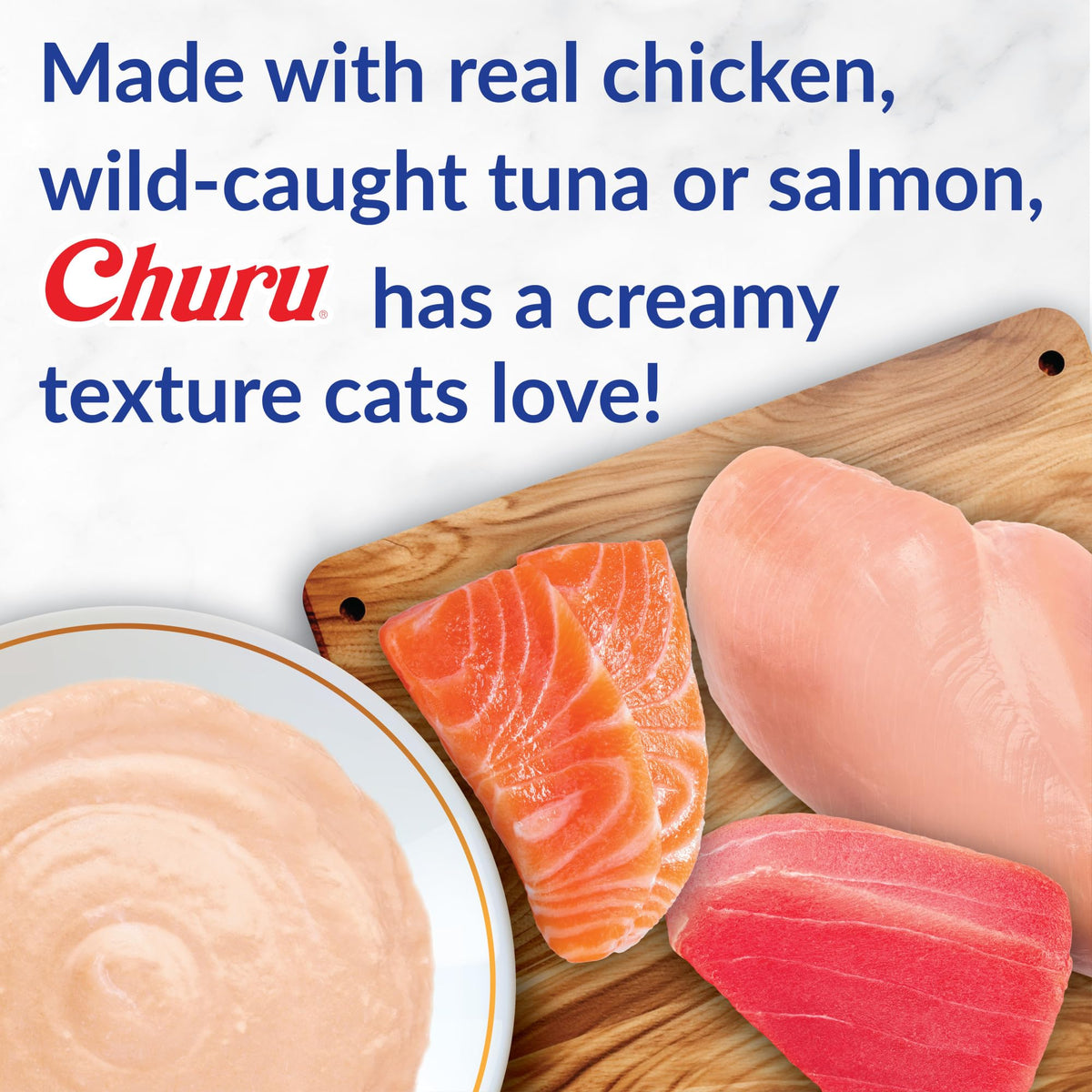 INABA Churu Lickable Cat Treats, Chicken Variety, 50 x 14 g