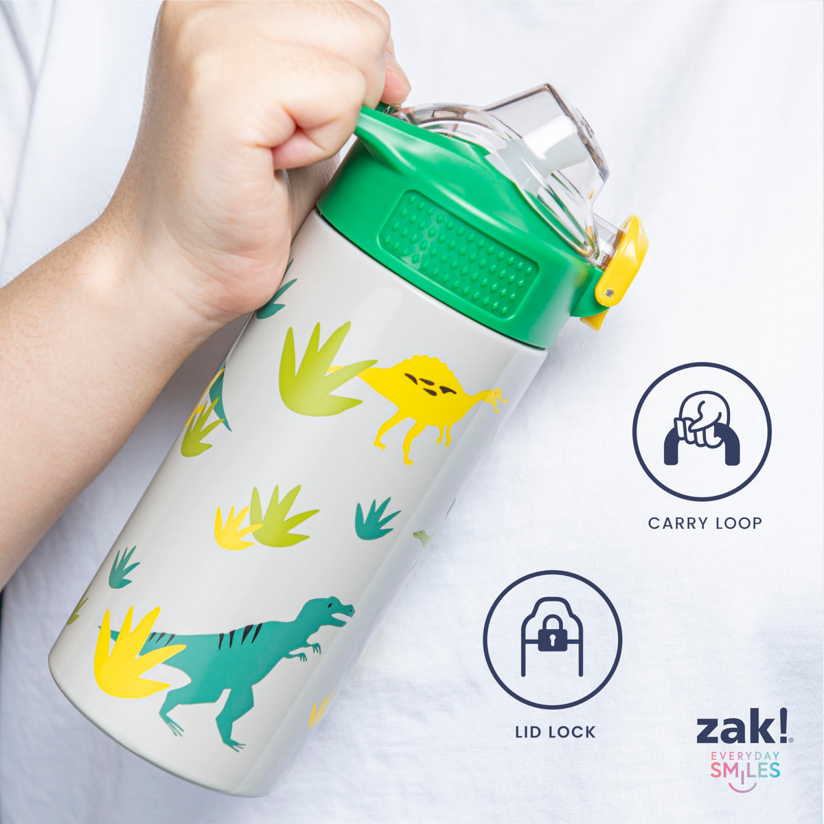 Zak Designs Kpop Demon Hunters Kids Water Bottle, Sage, 19 oz