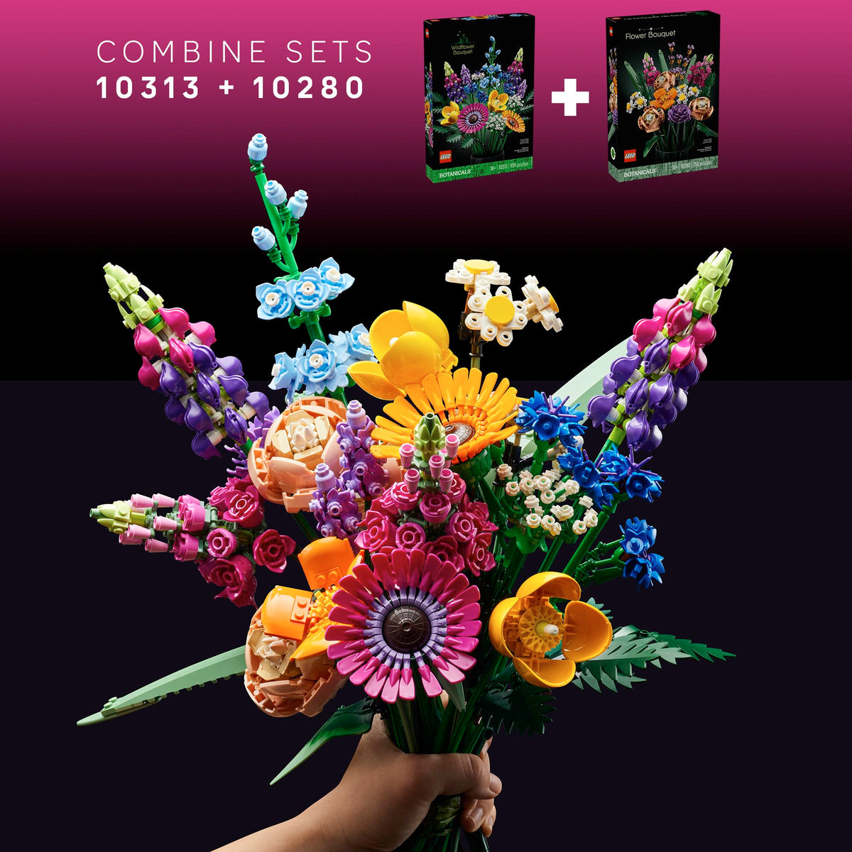 LEGO Icons Flower Bouquet Building Set, 10280