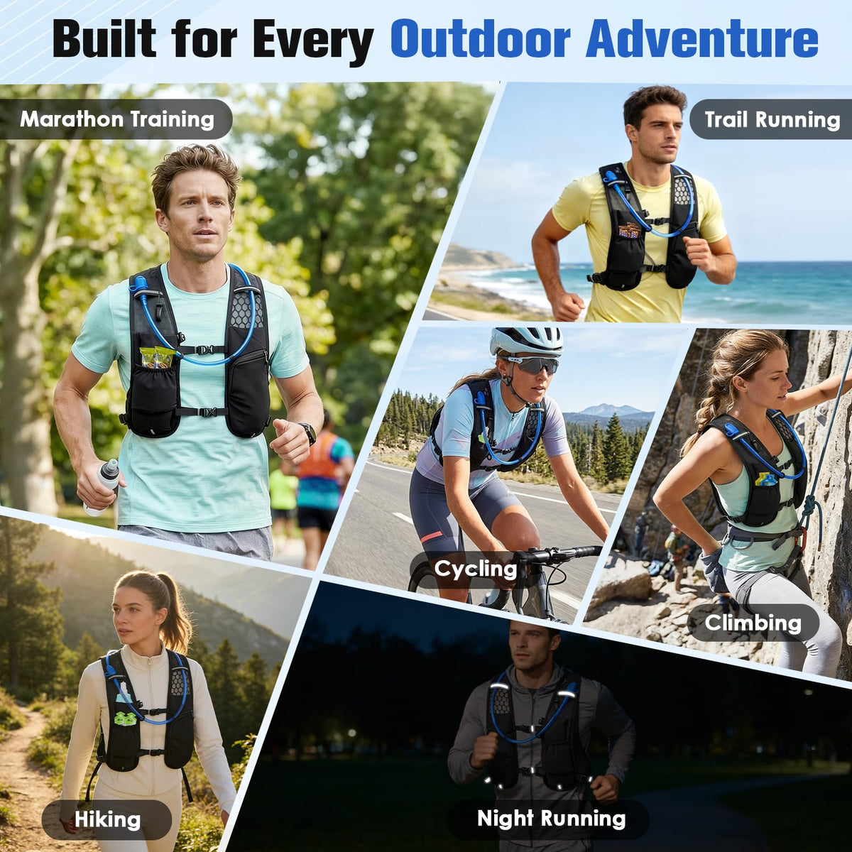 Zacro Running Hydration Vest with 2L Water Bladder