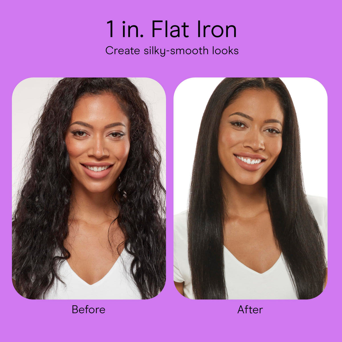 Conair Double Ceramic Flat Iron, 1 Inch Floating Plates, up to 410°F