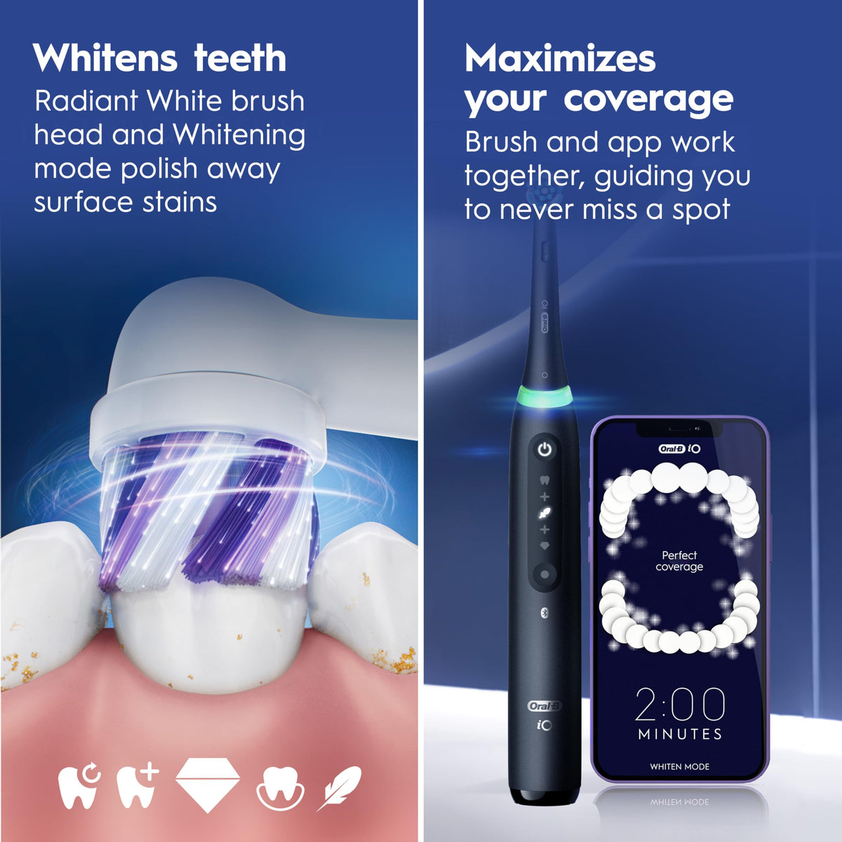 Oral-B iO Series 5 Limited Electric Toothbrush, 3 Brush Heads, White