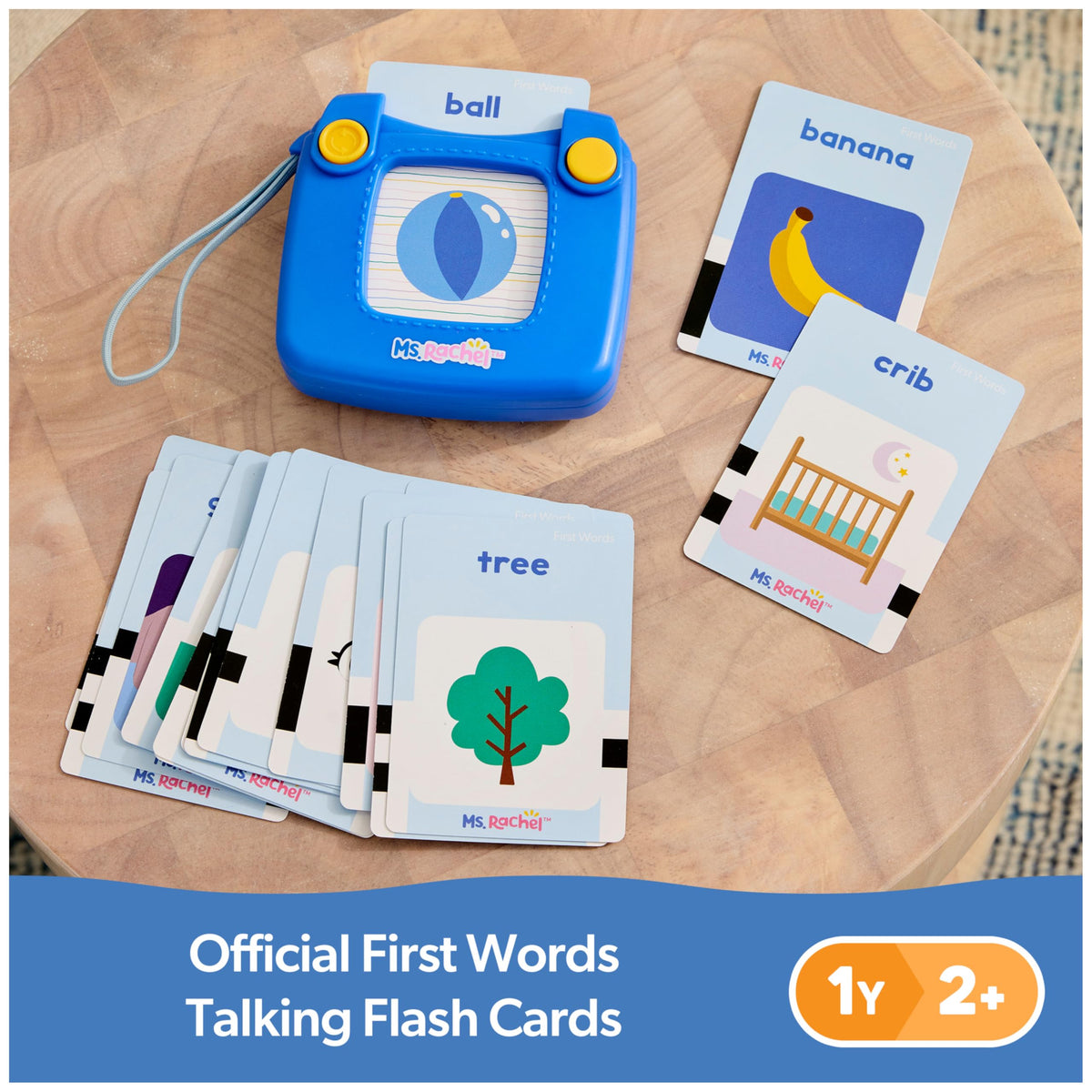 Ms. Rachel First Words Flash Cards, Electronic Card Reader, 100 Words