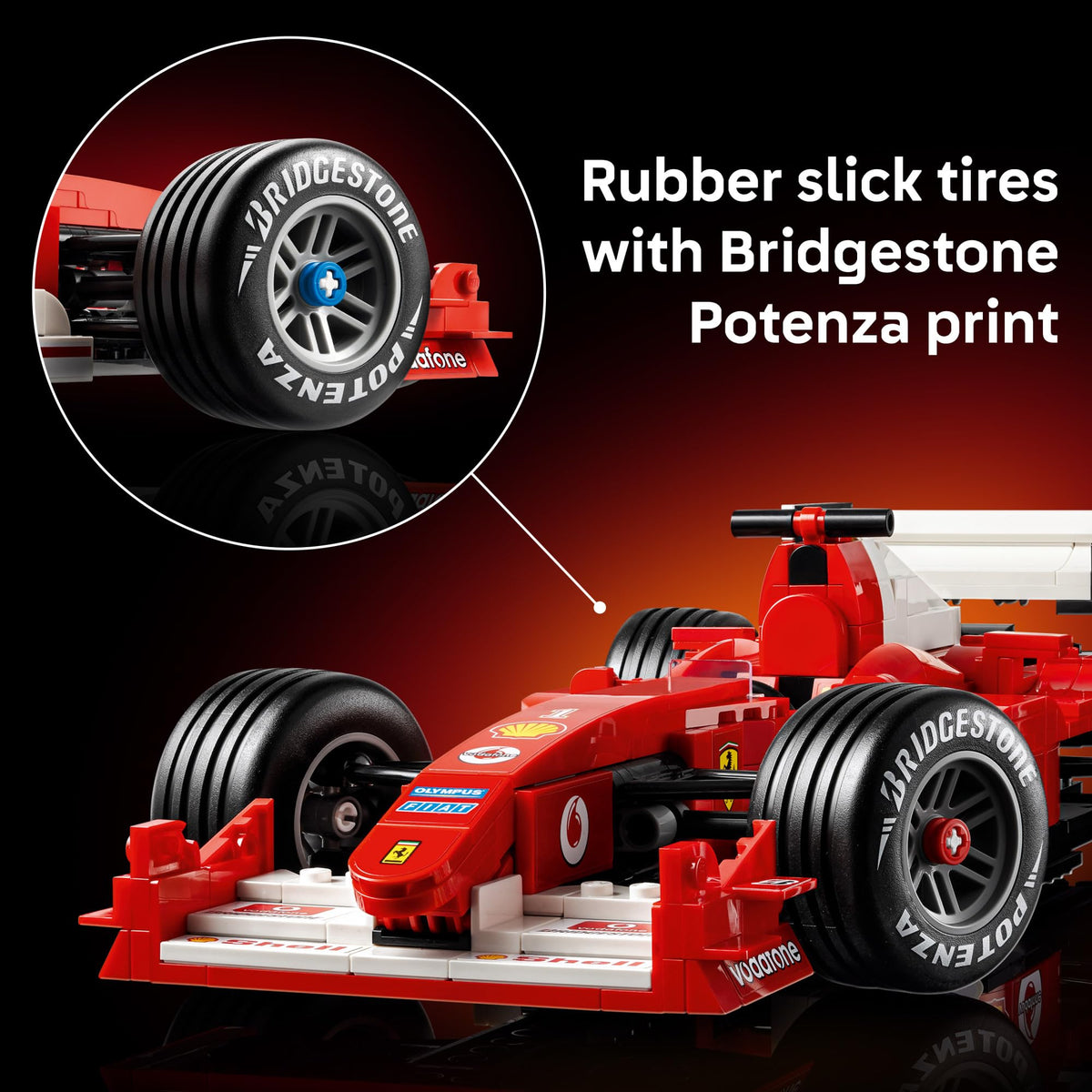 LEGO Icons Ferrari F2004 and Michael Schumacher Building Set, 11375