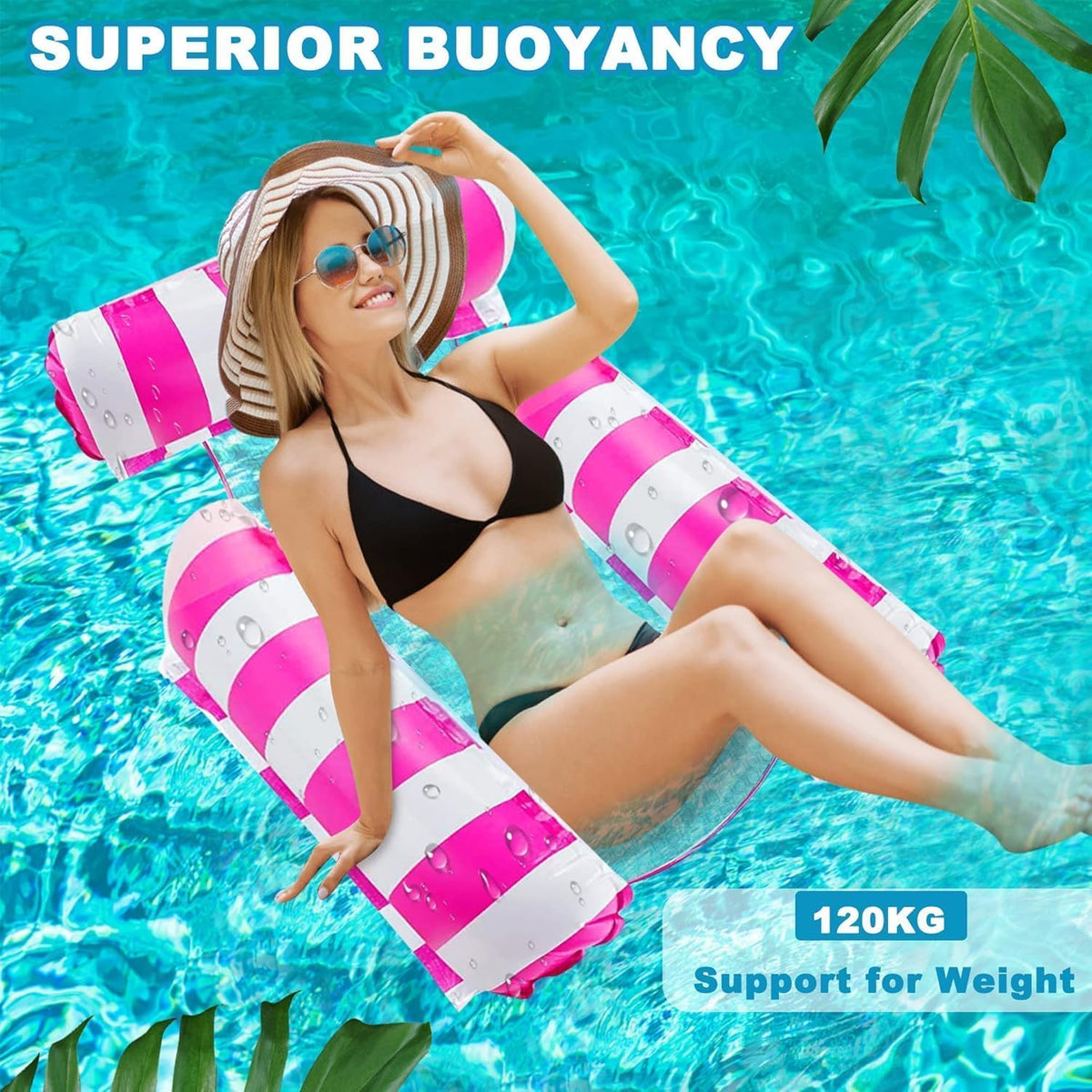 Inflatable Pool Float Chairs, 300 lb (3 Pack)