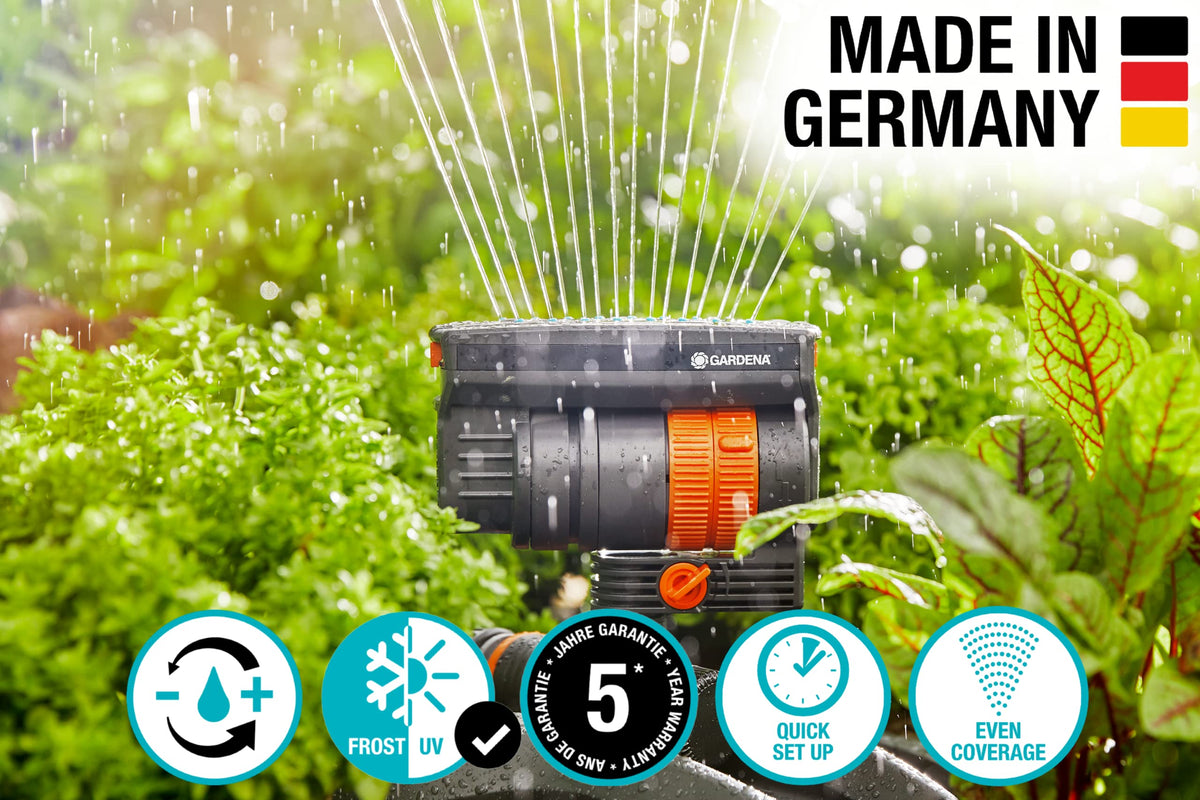Gardena 69-84BZMX ZoomMaxx Oscillating Sprinkler with Timer