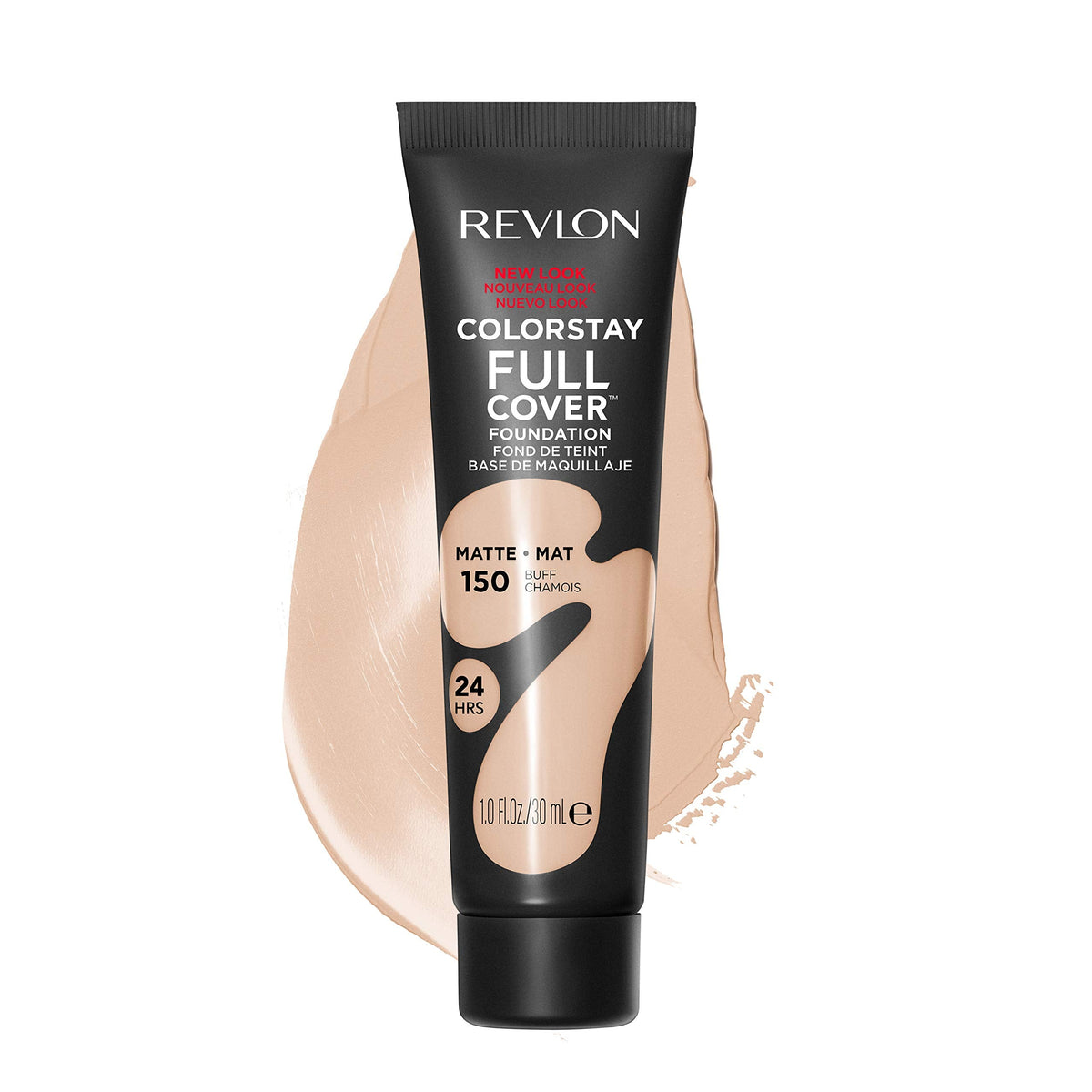 Revlon ColorStay Full Cover Matte Foundation, Buff (150), 1.0 oz/30 ml