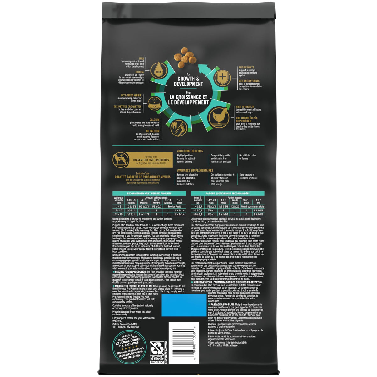 Purina Pro Plan Small Breed Puppy Food, Chicken & Rice, 2.72 kg