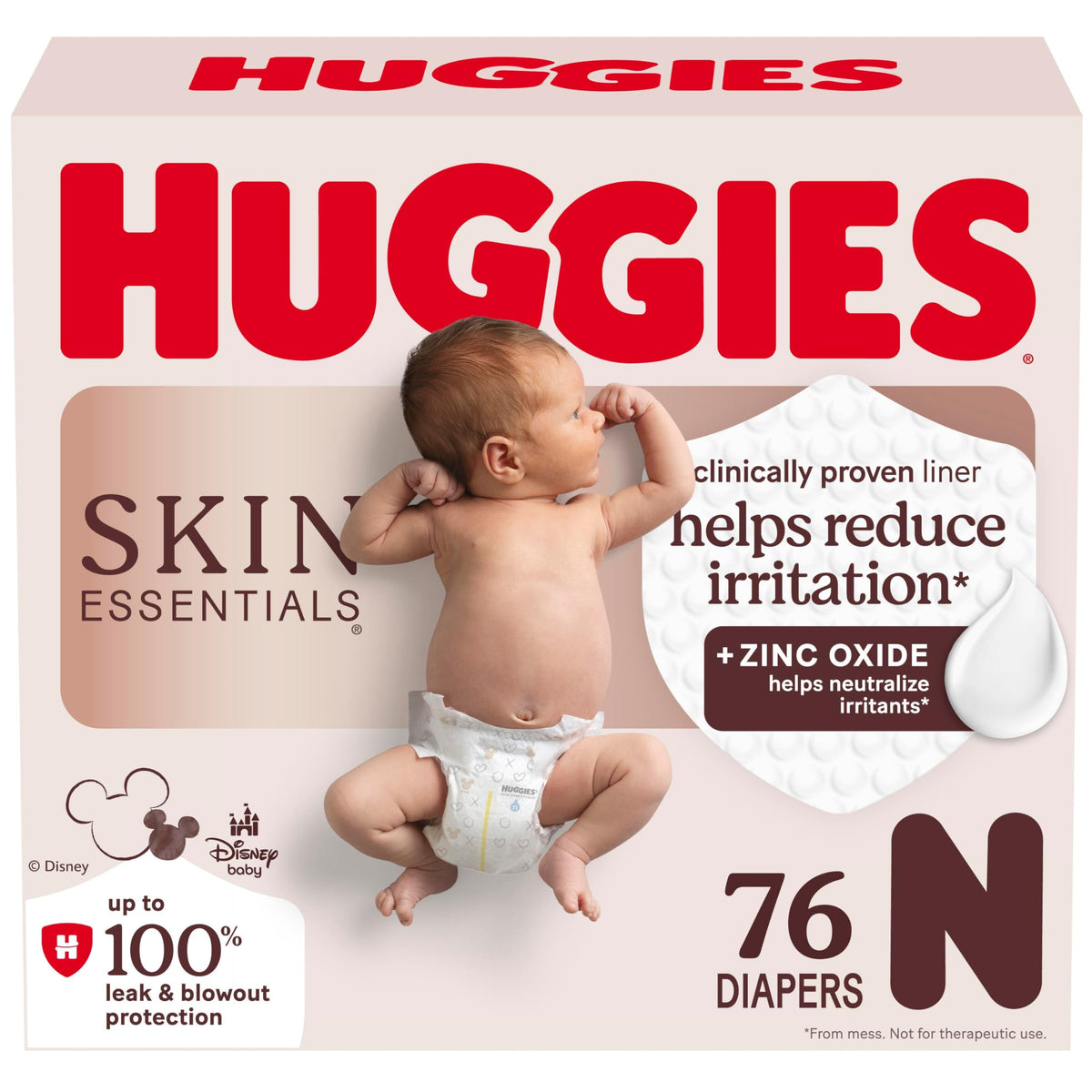 Huggies Skin Essentials Newborn Diapers (6-9 lb), 76 Count