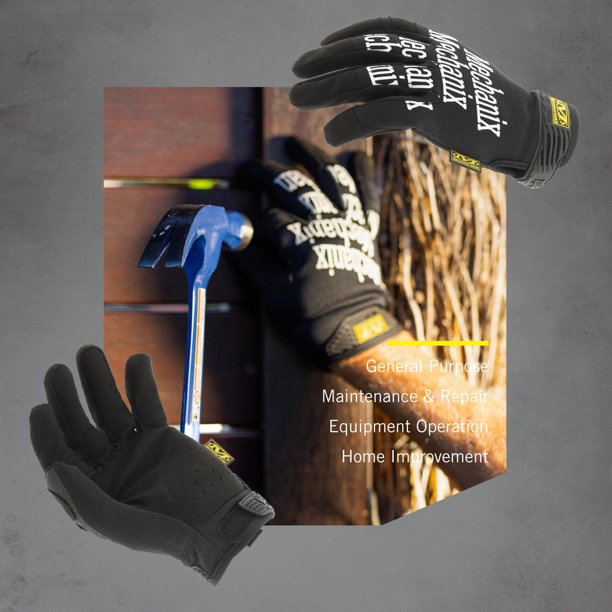 Mechanix Wear The Original Work Gloves for Men, Black, Large