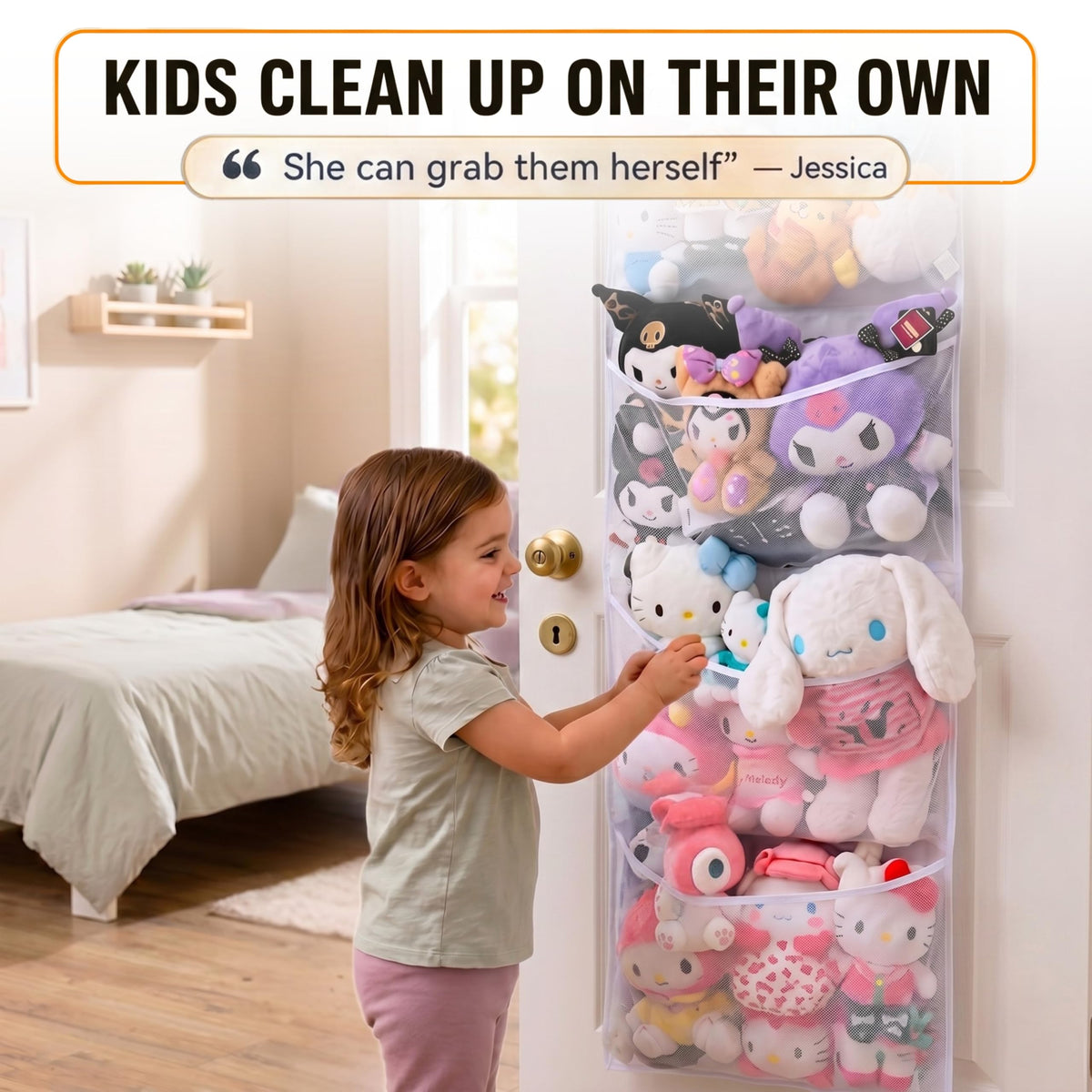 The Original Stuffed Animal Storage Over Door Organizer