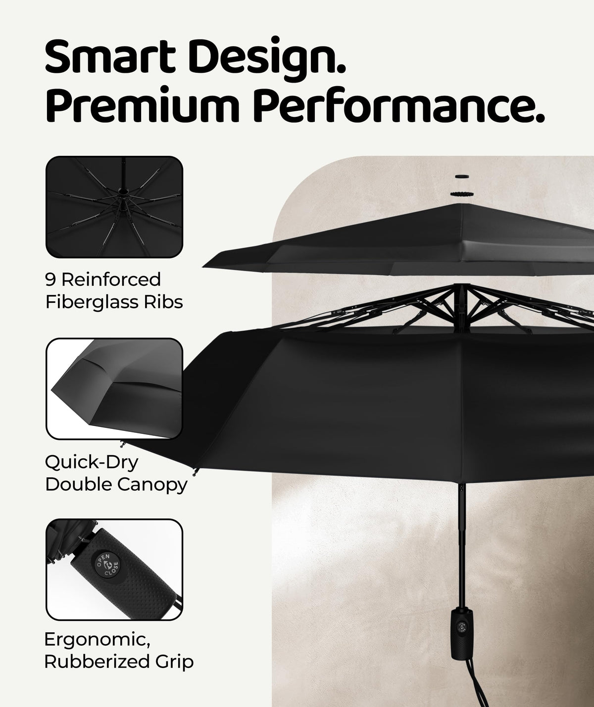 Repel Windproof Travel Umbrella, Auto Folding