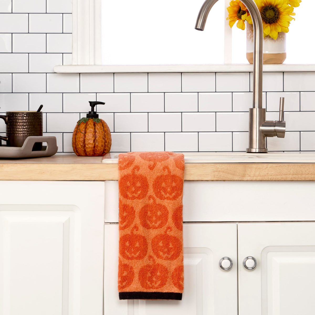 SKL Home Jack O Lantern Hand Towel Set, 2 Pc