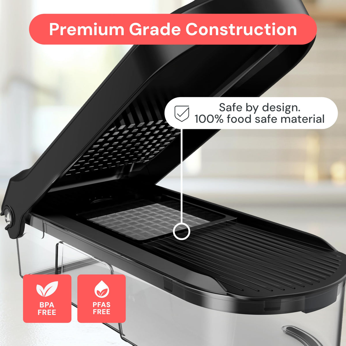Fullstar Pro Core Vegetable Chopper and Mandoline Slicer, Black