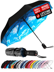 Repel Windproof Travel Umbrella, Compact Auto Folding