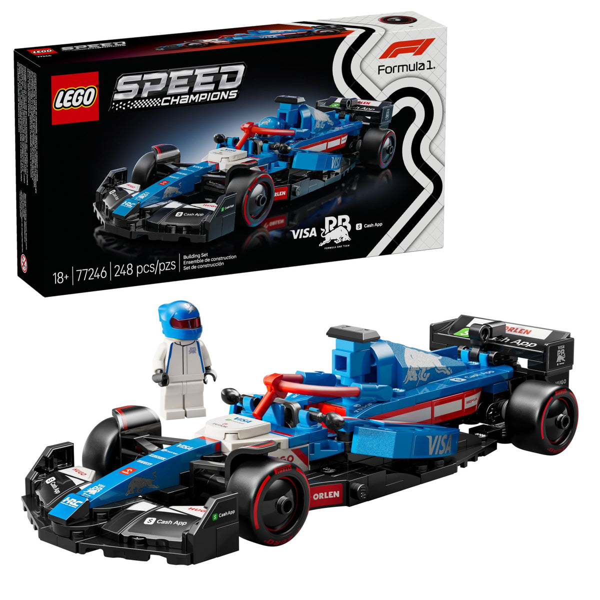 LEGO Speed Champions Visa Cash App RB VCARB 01 F1 Race Car (77246)