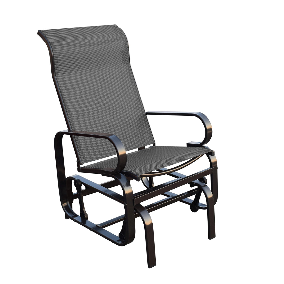 Sojag Belle Patio Glider Chair, Steel Frame, Dark Grey