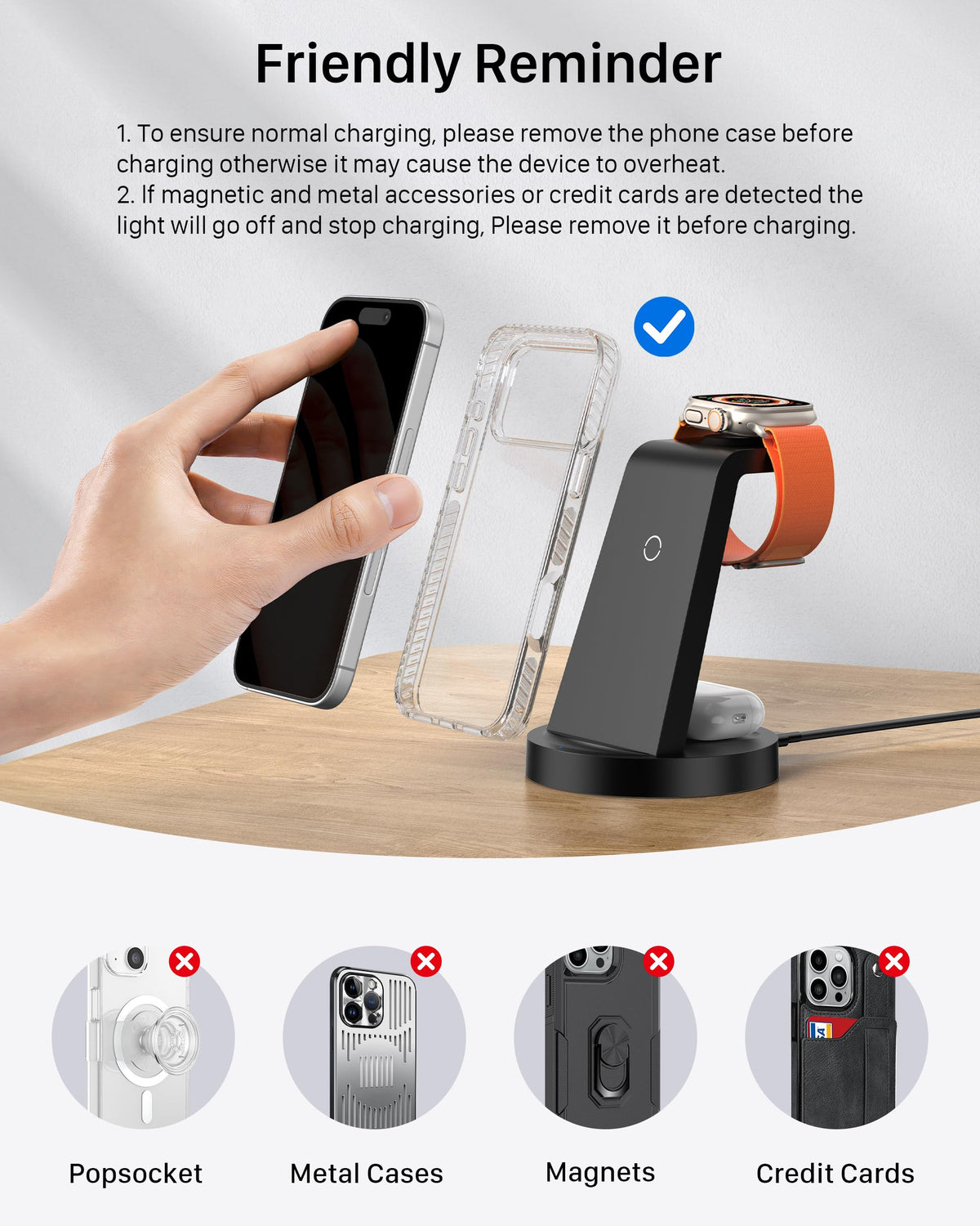 Anlmz 3-in-1 Wireless Charging Station