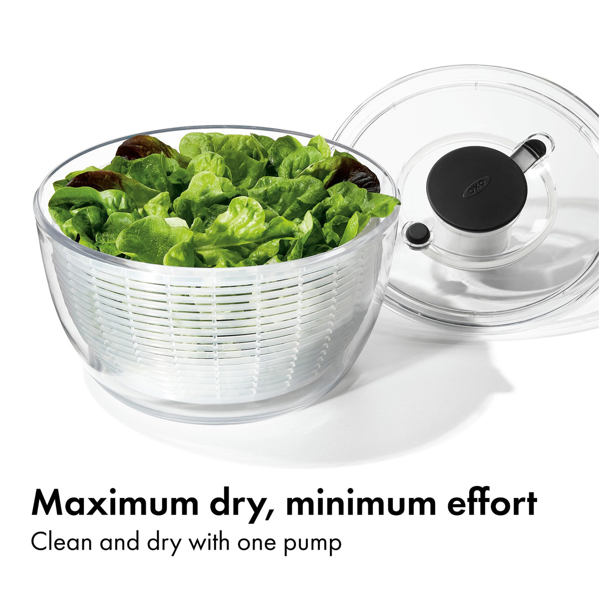 OXO Good Grips Salad Spinner, 10.25 in, Clear