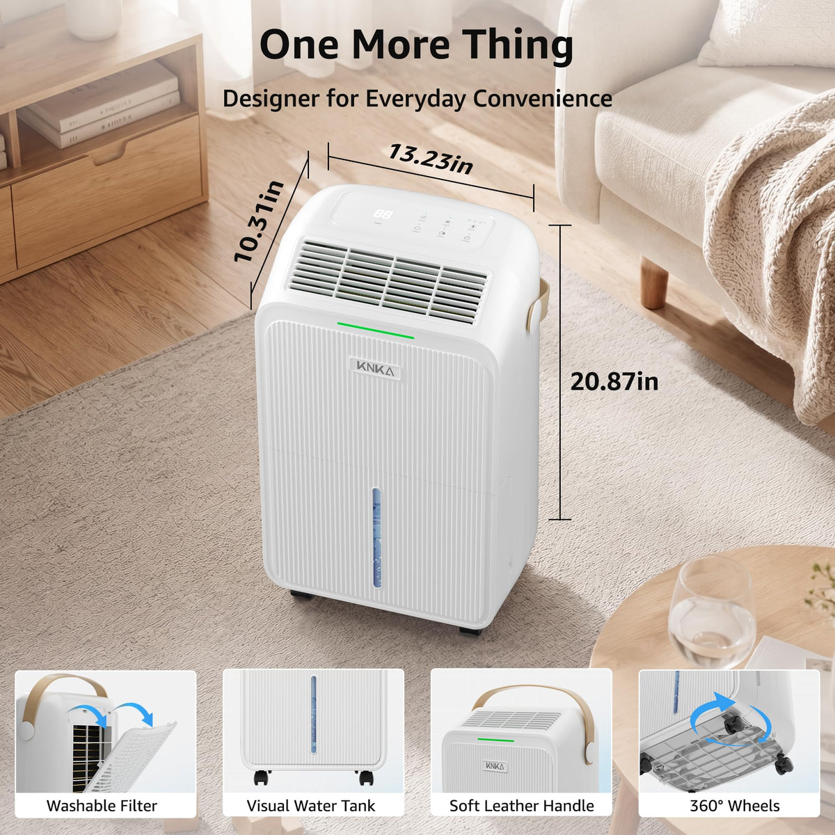 Dehumidifier for Basement with Drain Hose Max 34 Pints