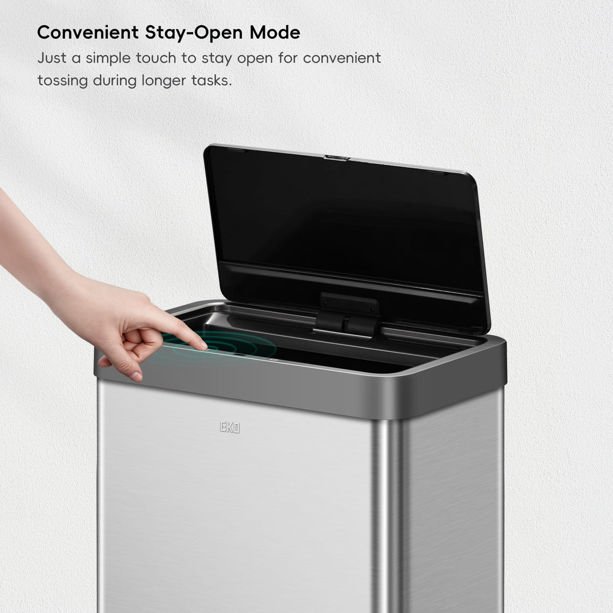 EKO Mirage X Motion Sensor Trash Can, 80L, Stainless Steel