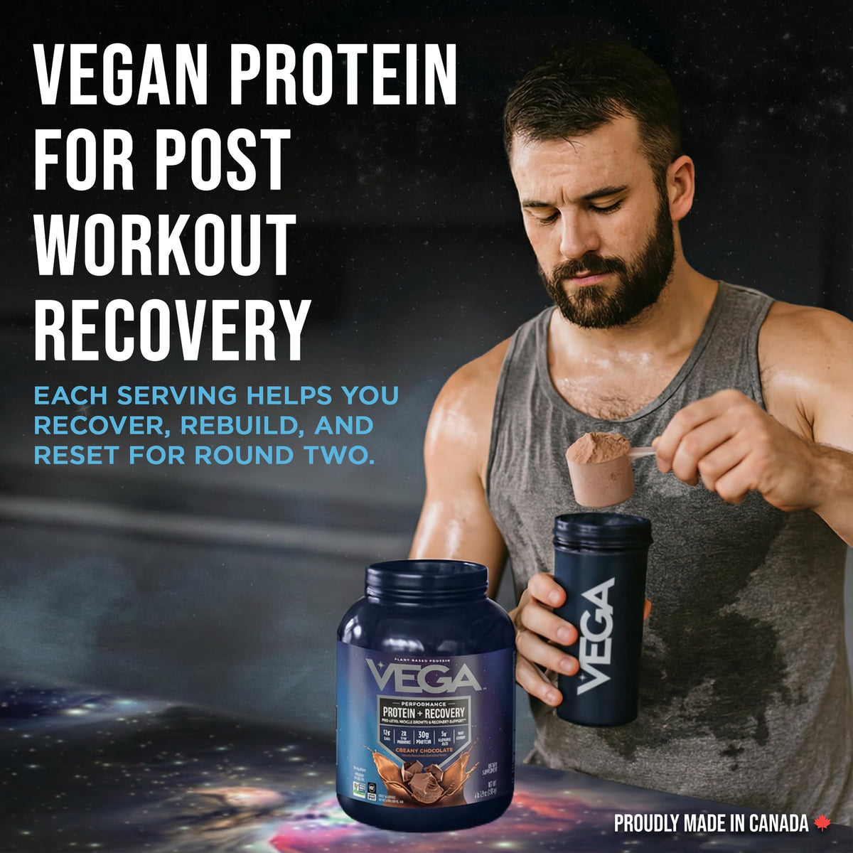 Vega Protein + Recovery Protein Powder, Chocolate, 1.98 kg