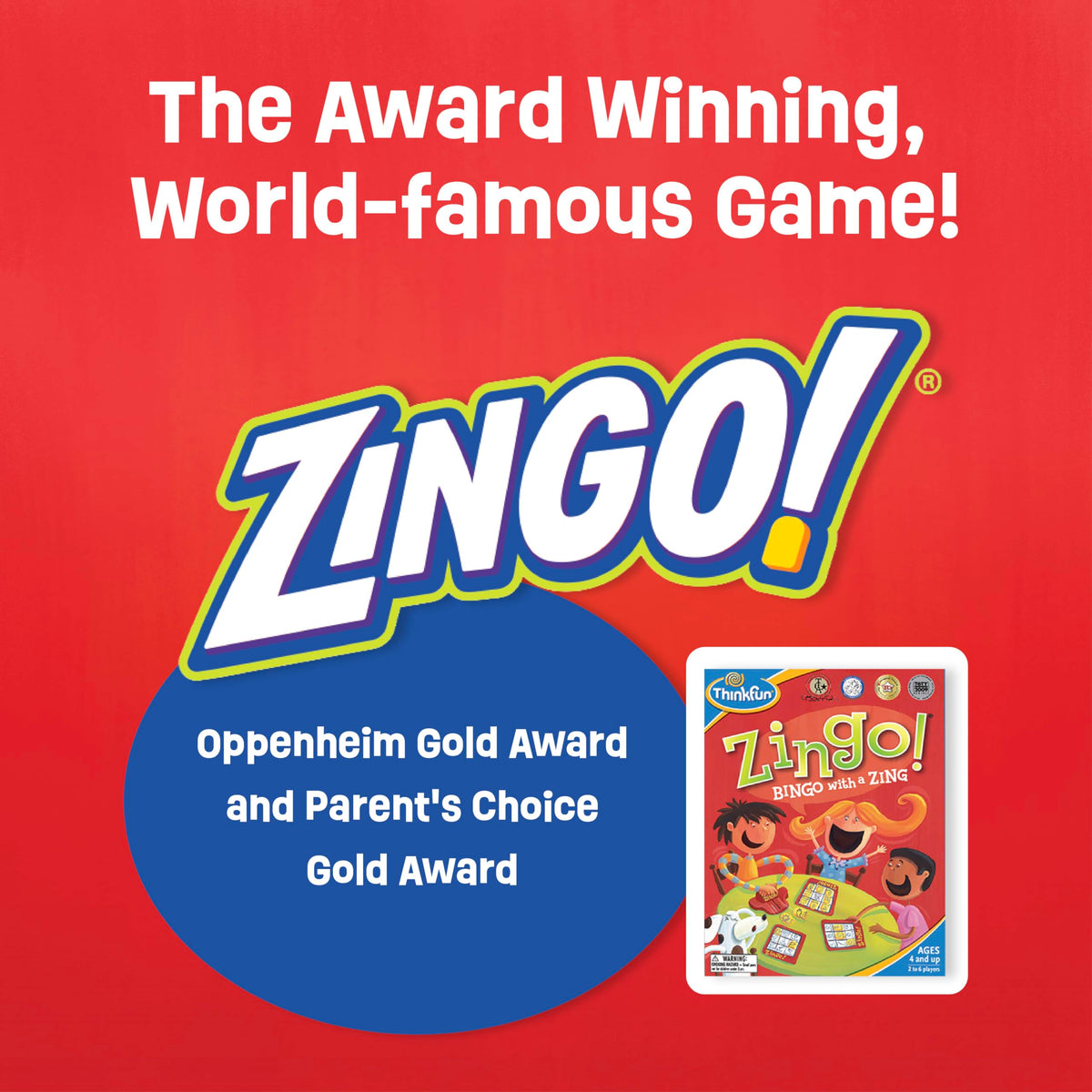 ThinkFun Zingo Bingo Game, Ages 4 and Older