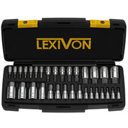Lexivon Master Hex Bit Socket Set, 32 Piece, SAE and Metric, LX-144