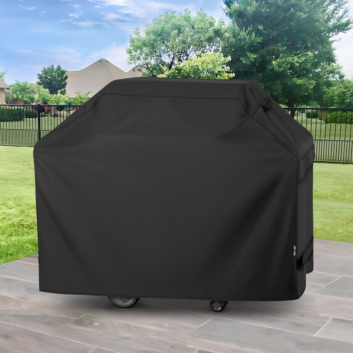 UNICOOK Heavy Duty Waterproof BBQ Cover, 55 in, Black