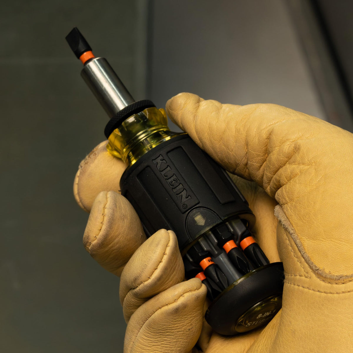 Klein Tools 32308 8-in-1 Impact Rated Stubby Multi-Bit Screwdriver