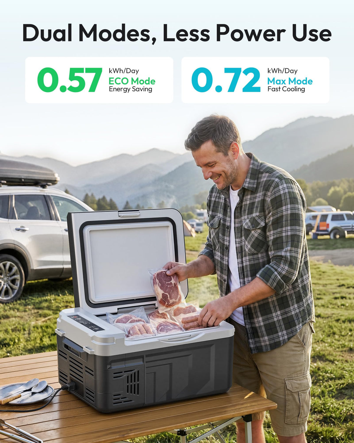 EUHOMY 12 V Portable Compressor Car Fridge, 10 L, Grey