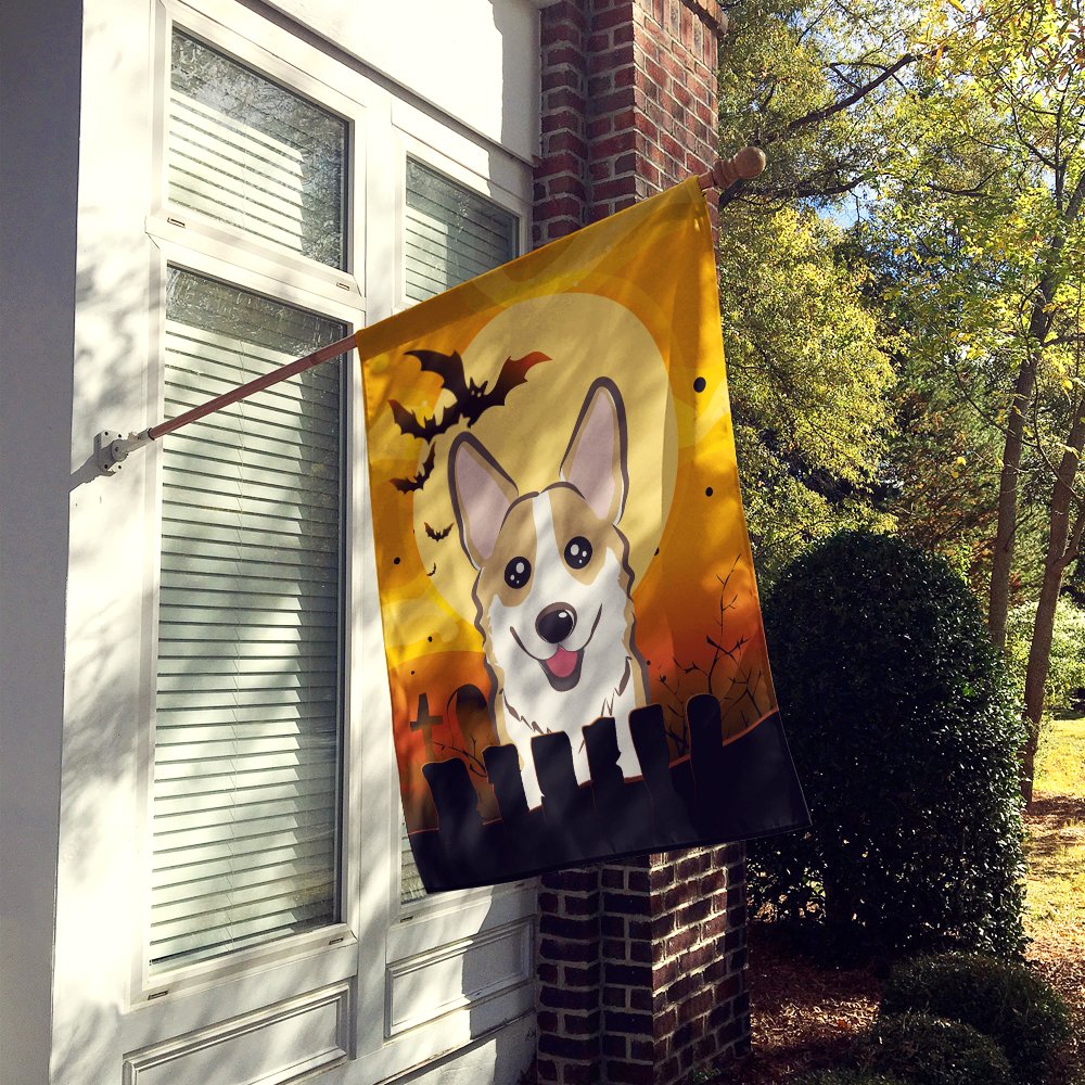 Caroline's Treasures Halloween Sable Corgi House Flag, Large