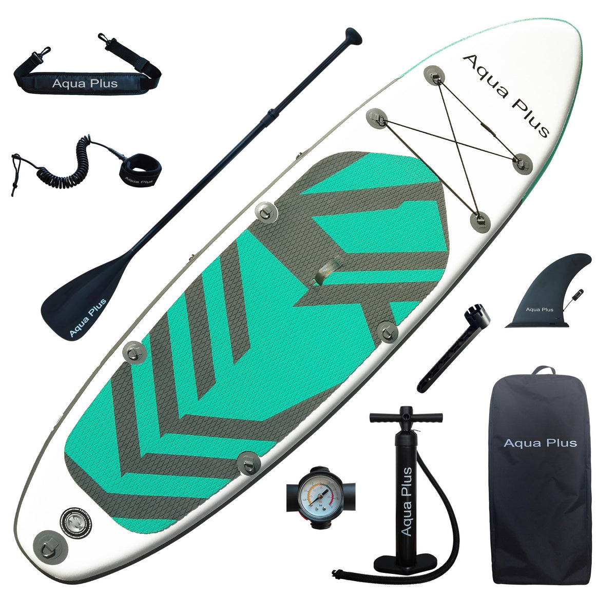 Aqua Plus 6" Inflatable Stand Up Paddle Board with Accessories