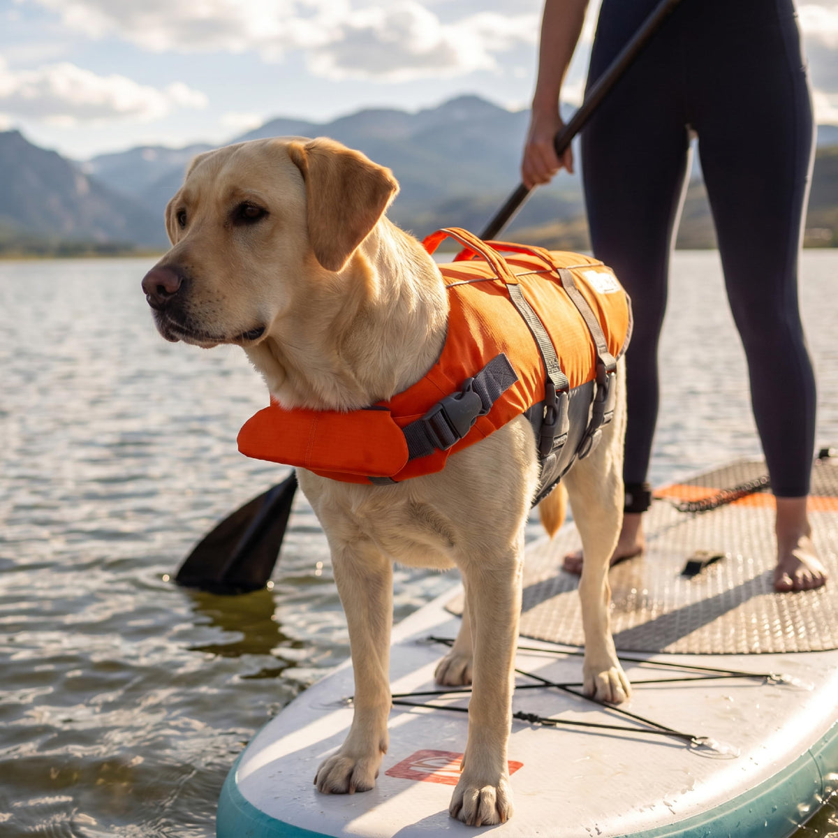 Outward Hound Granby Splash Dog Life Jacket, Orange, Large