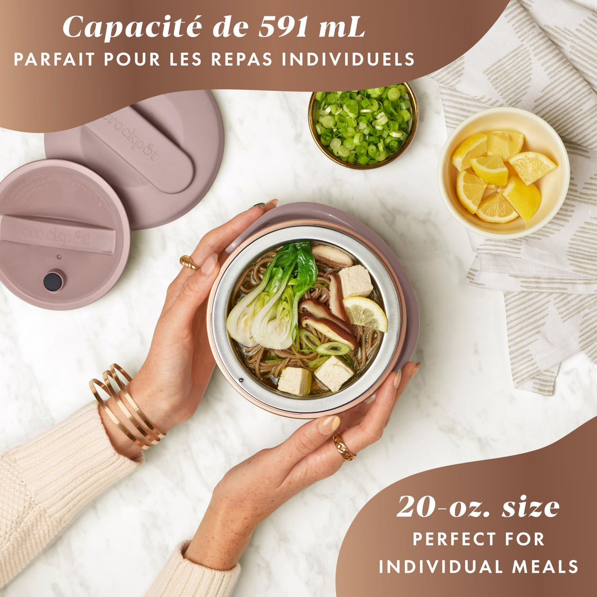 Crock-Pot Electric Lunch Box, 20-Ounce (591 mL), Blush Pink