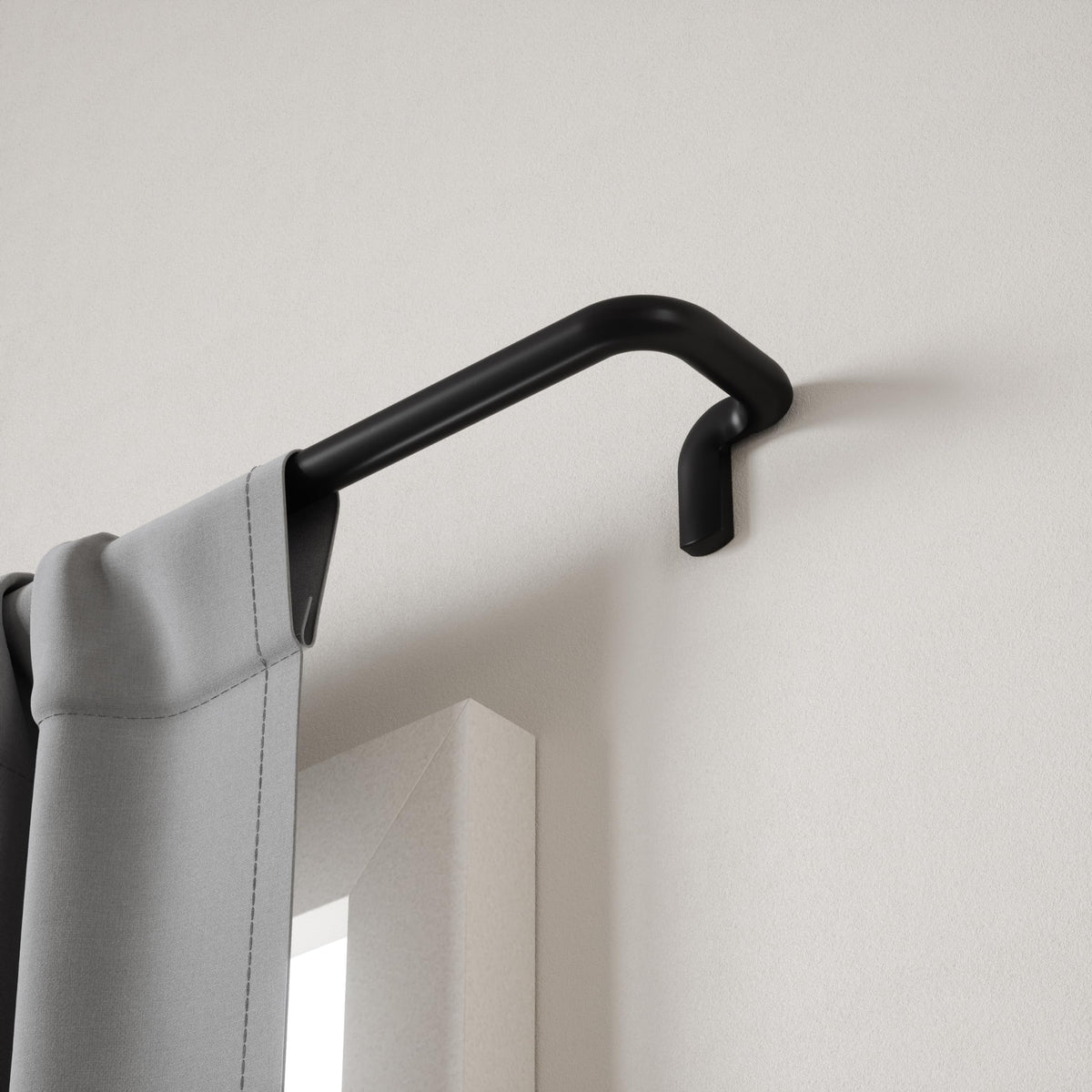 Umbra Twilight Curtain Rod Set, Wrap Around, 30 to 84 Inches, Black