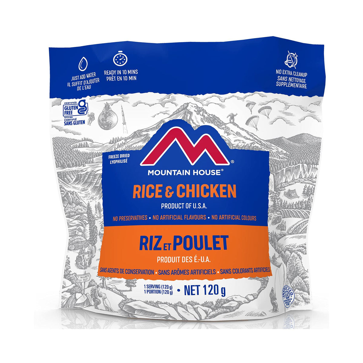 Mountain House Rice and Chicken Freeze Dried Emergency Food, 1 Pouch